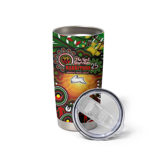 NAIDOC Week 2025 Rabbitohs Rugby Tumbler Cup Aboriginal Dot Painting