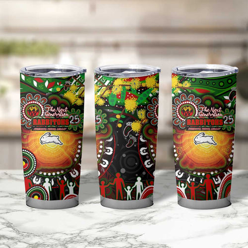NAIDOC Week 2025 Rabbitohs Rugby Tumbler Cup Aboriginal Dot Painting