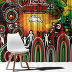 NAIDOC Week 2025 Rabbitohs Rugby Window Curtain Aboriginal Dot Painting
