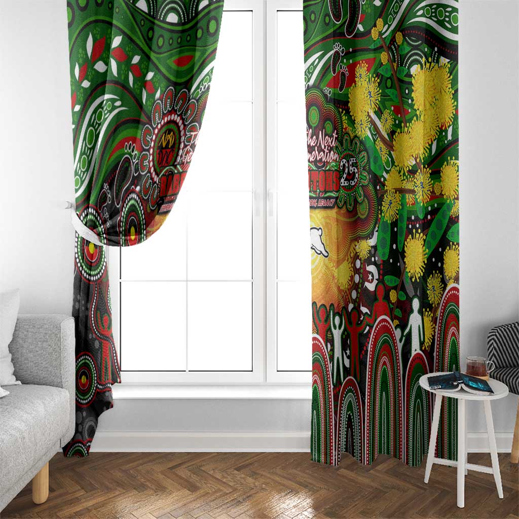 NAIDOC Week 2025 Rabbitohs Rugby Window Curtain Aboriginal Dot Painting