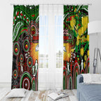 NAIDOC Week 2025 Rabbitohs Rugby Window Curtain Aboriginal Dot Painting