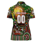 Personalised NAIDOC Week 2025 Rabbitohs Rugby Women Polo Shirt Aboriginal Dot Painting