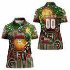 Personalised NAIDOC Week 2025 Rabbitohs Rugby Women Polo Shirt Aboriginal Dot Painting