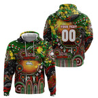 Personalised NAIDOC Week 2025 Rabbitohs Rugby Zip Hoodie Aboriginal Dot Painting