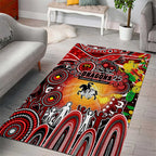 NAIDOC Week 2025 Dragons Rugby Area Rug Aboriginal Dot Painting
