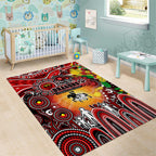 NAIDOC Week 2025 Dragons Rugby Area Rug Aboriginal Dot Painting