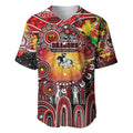 Personalised NAIDOC Week 2025 Dragons Rugby Baseball Jersey Aboriginal Dot Painting