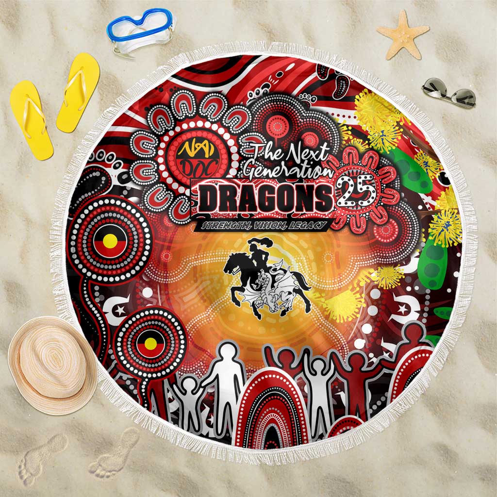 NAIDOC Week 2025 Dragons Rugby Beach Blanket Aboriginal Dot Painting