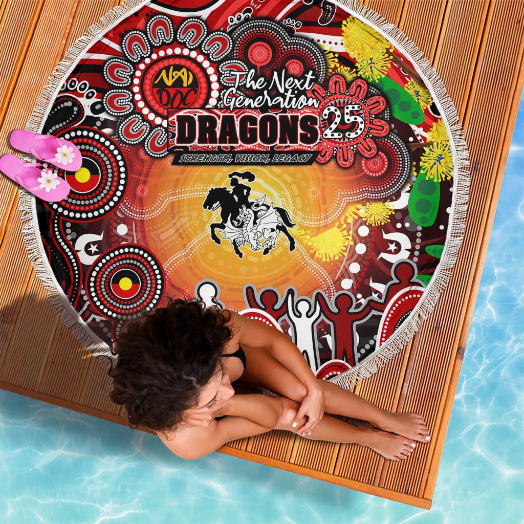 NAIDOC Week 2025 Dragons Rugby Beach Blanket Aboriginal Dot Painting