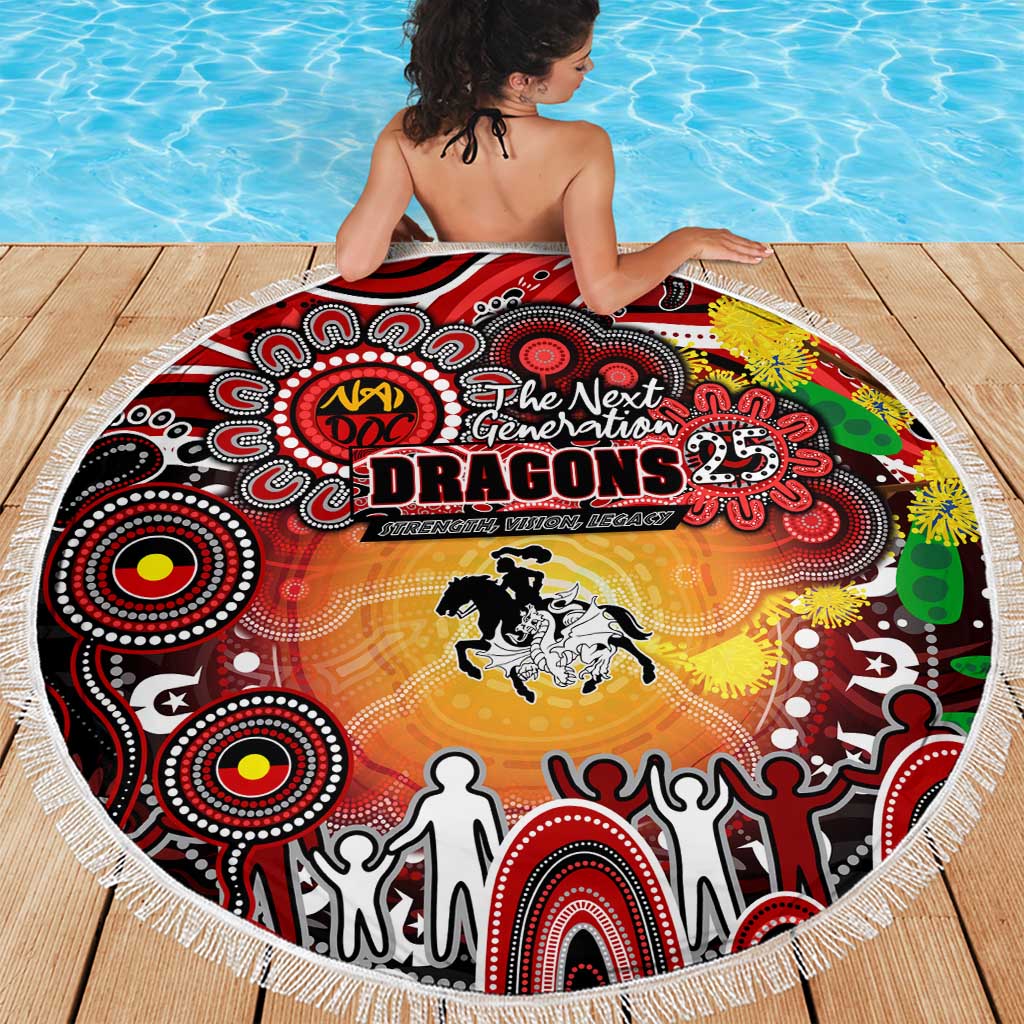 NAIDOC Week 2025 Dragons Rugby Beach Blanket Aboriginal Dot Painting