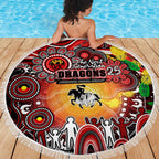NAIDOC Week 2025 Dragons Rugby Beach Blanket Aboriginal Dot Painting