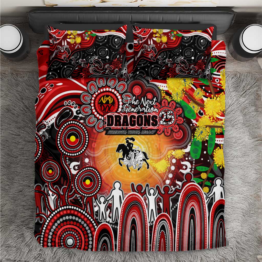 NAIDOC Week 2025 Dragons Rugby Bedding Set Aboriginal Dot Painting
