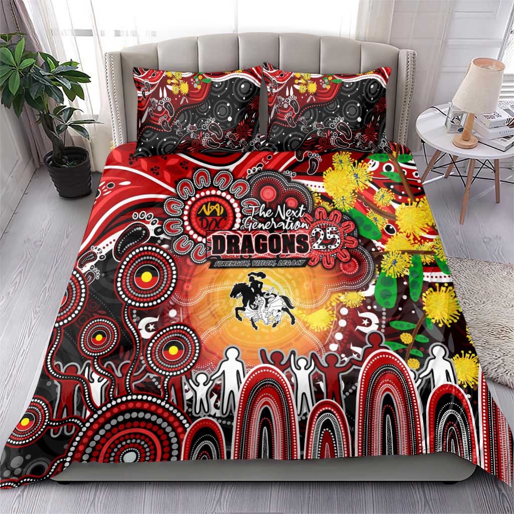 NAIDOC Week 2025 Dragons Rugby Bedding Set Aboriginal Dot Painting