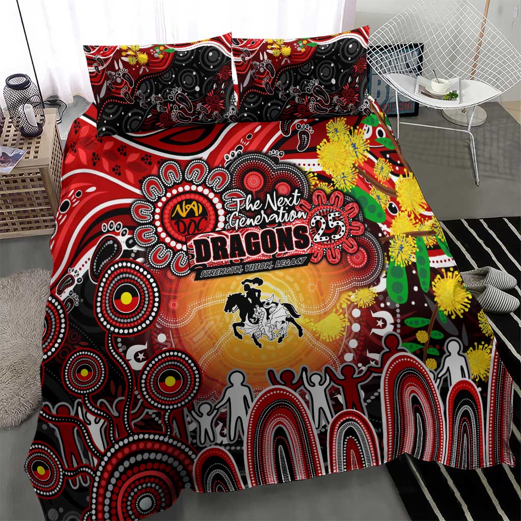 NAIDOC Week 2025 Dragons Rugby Bedding Set Aboriginal Dot Painting
