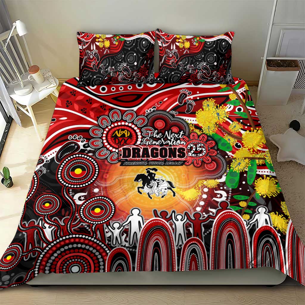 NAIDOC Week 2025 Dragons Rugby Bedding Set Aboriginal Dot Painting