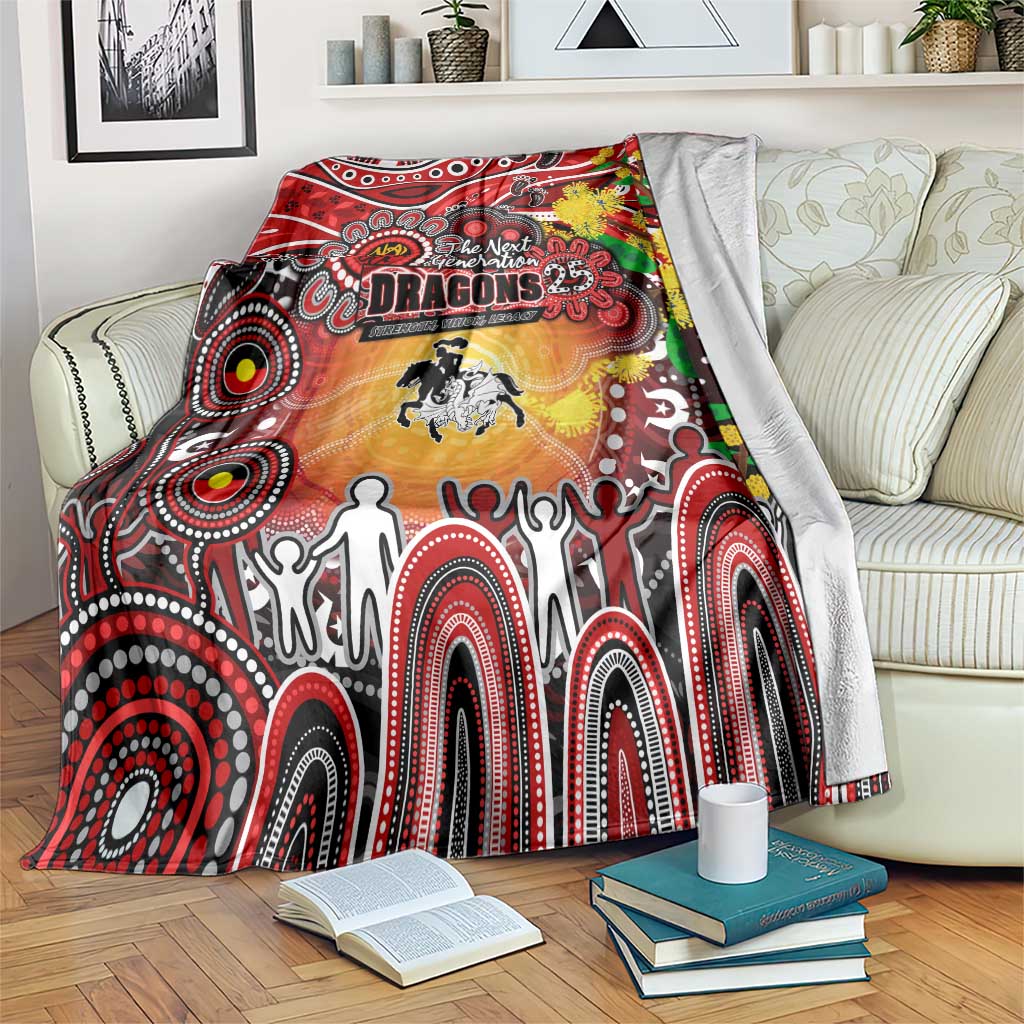 NAIDOC Week 2025 Dragons Rugby Blanket Aboriginal Dot Painting