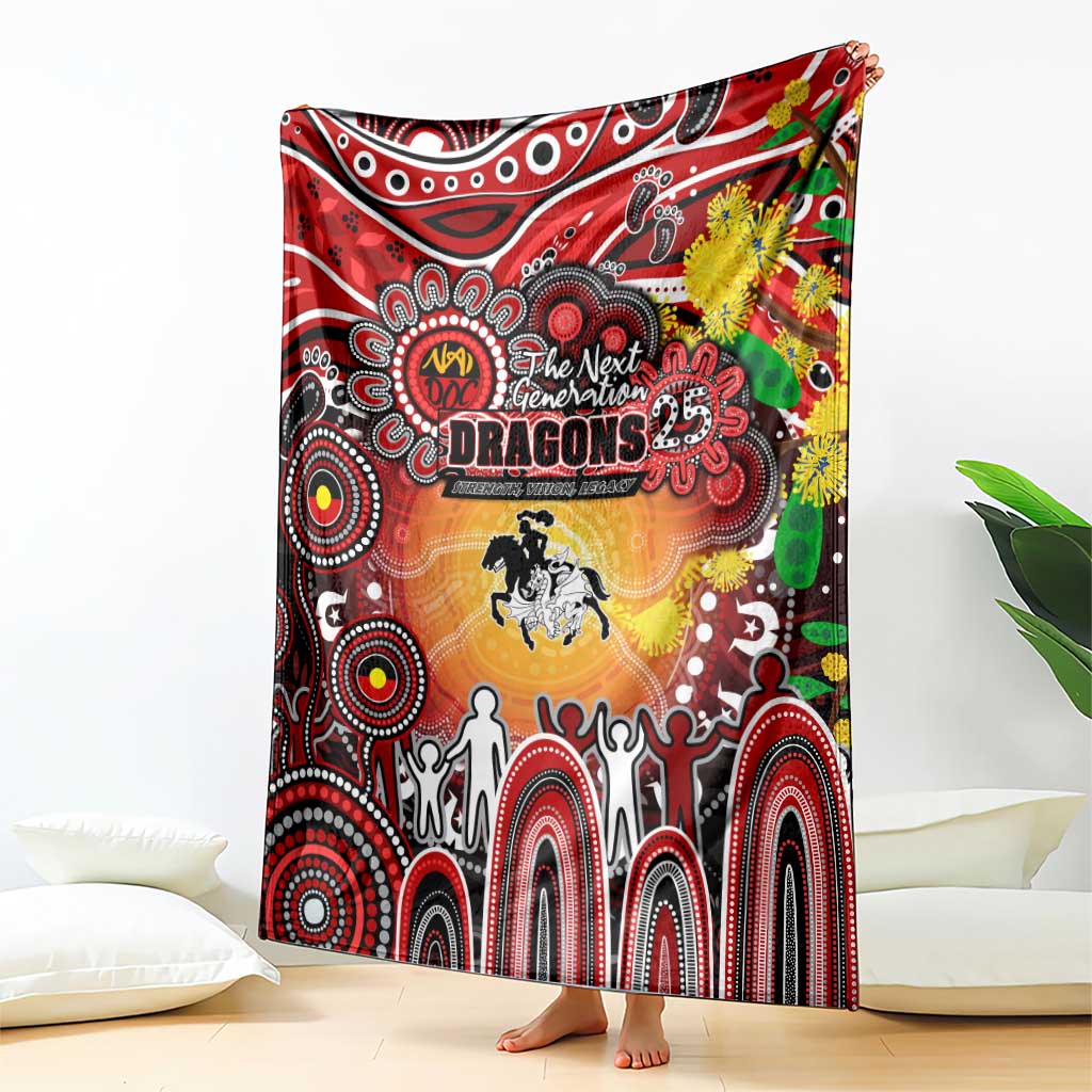 NAIDOC Week 2025 Dragons Rugby Blanket Aboriginal Dot Painting