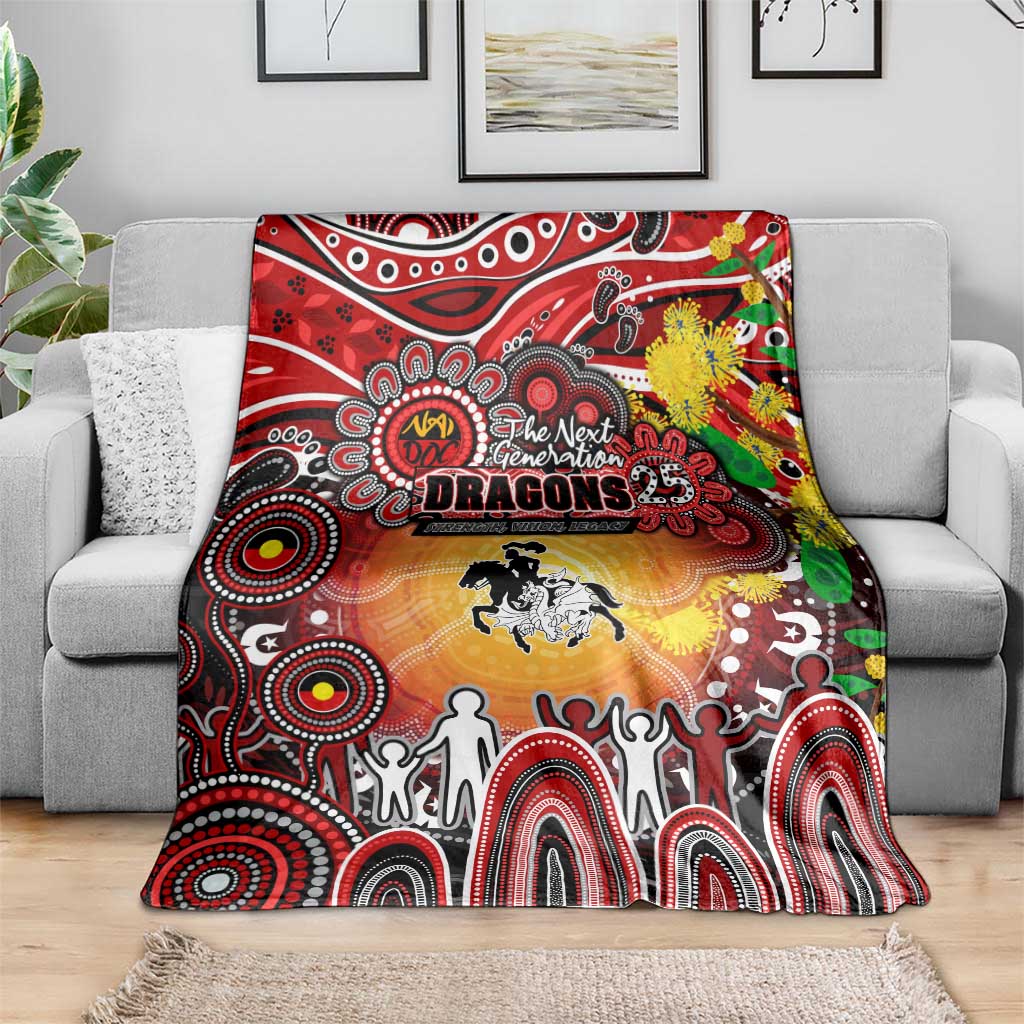 NAIDOC Week 2025 Dragons Rugby Blanket Aboriginal Dot Painting