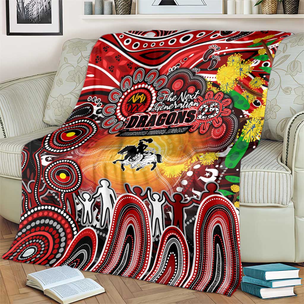 NAIDOC Week 2025 Dragons Rugby Blanket Aboriginal Dot Painting