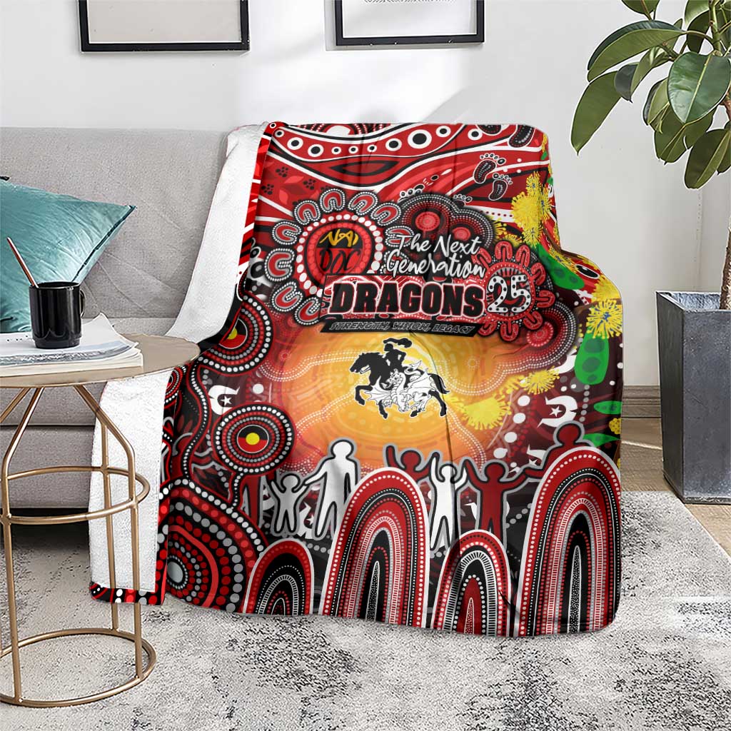 NAIDOC Week 2025 Dragons Rugby Blanket Aboriginal Dot Painting