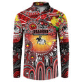 Personalised NAIDOC Week 2025 Dragons Rugby Button Sweatshirt Aboriginal Dot Painting