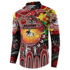 Personalised NAIDOC Week 2025 Dragons Rugby Button Sweatshirt Aboriginal Dot Painting