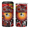 NAIDOC Week 2025 Dragons Rugby 4 in 1 Can Cooler Tumbler Aboriginal Dot Painting