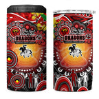 NAIDOC Week 2025 Dragons Rugby 4 in 1 Can Cooler Tumbler Aboriginal Dot Painting