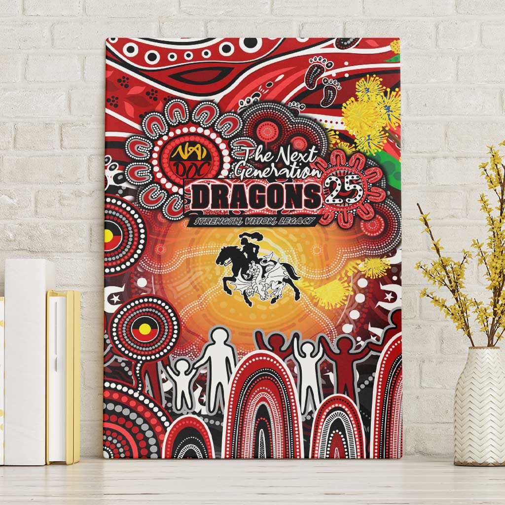 NAIDOC Week 2025 Dragons Rugby Canvas Wall Art Aboriginal Dot Painting