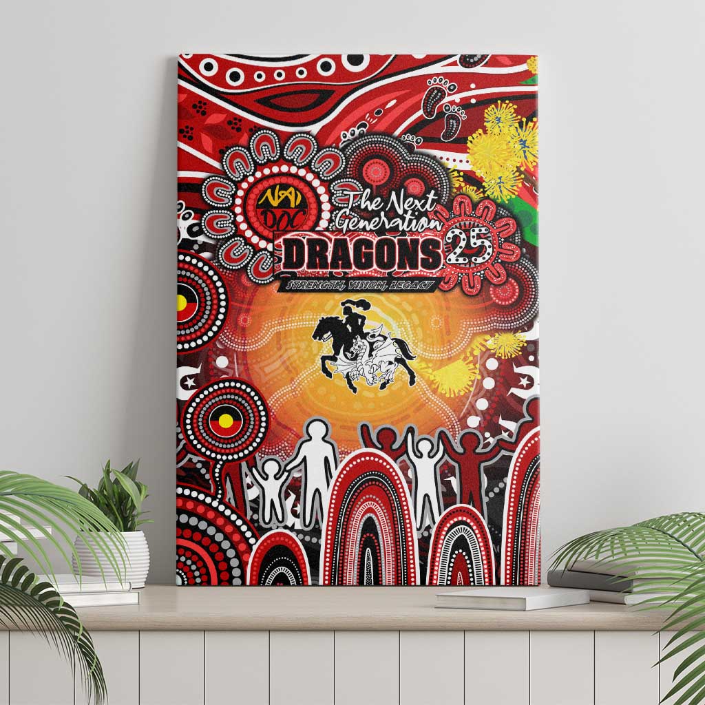 NAIDOC Week 2025 Dragons Rugby Canvas Wall Art Aboriginal Dot Painting