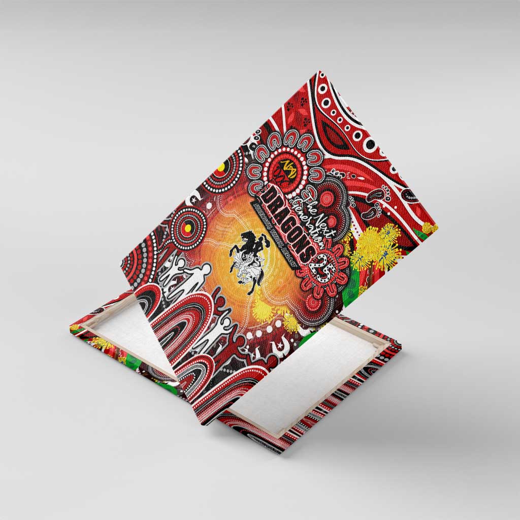 NAIDOC Week 2025 Dragons Rugby Canvas Wall Art Aboriginal Dot Painting