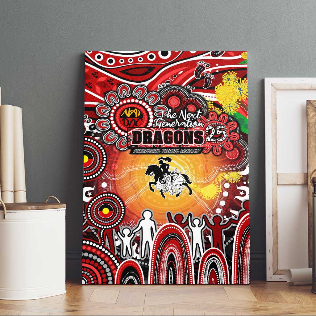 NAIDOC Week 2025 Dragons Rugby Canvas Wall Art Aboriginal Dot Painting