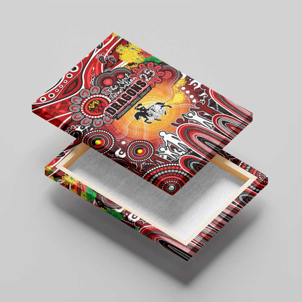 NAIDOC Week 2025 Dragons Rugby Canvas Wall Art Aboriginal Dot Painting