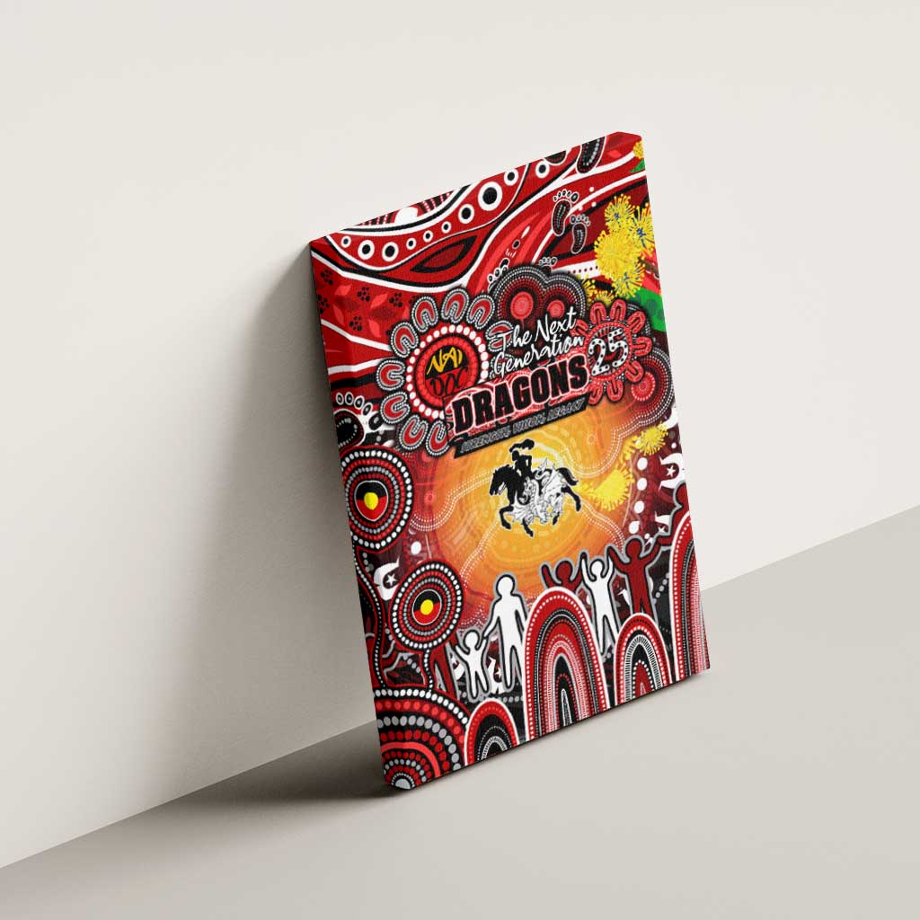 NAIDOC Week 2025 Dragons Rugby Canvas Wall Art Aboriginal Dot Painting