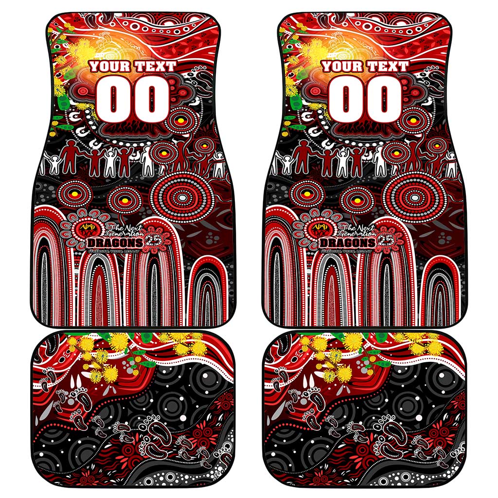 NAIDOC Week 2025 Dragons Rugby Car Mats Aboriginal Dot Painting