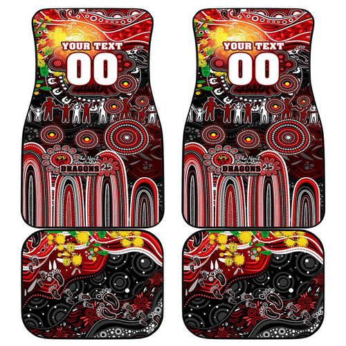 NAIDOC Week 2025 Dragons Rugby Car Mats Aboriginal Dot Painting