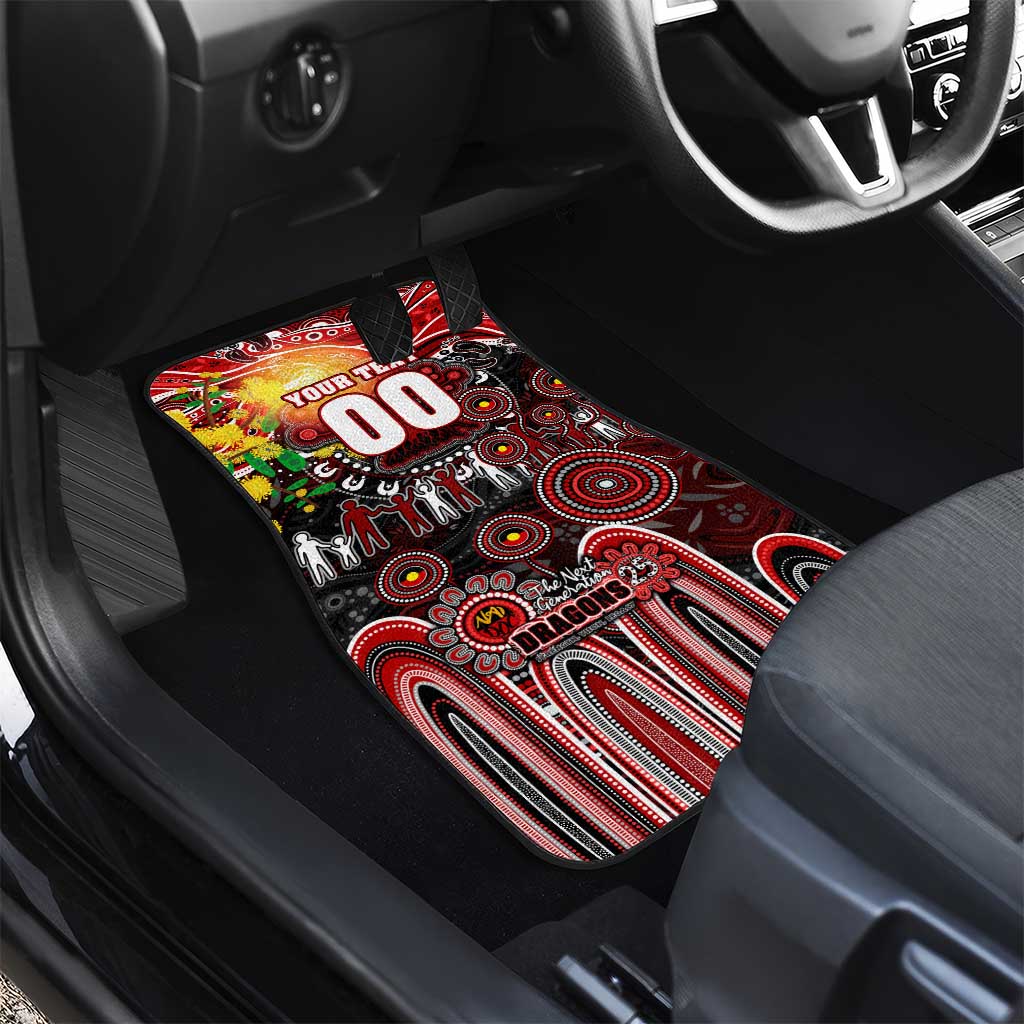 NAIDOC Week 2025 Dragons Rugby Car Mats Aboriginal Dot Painting