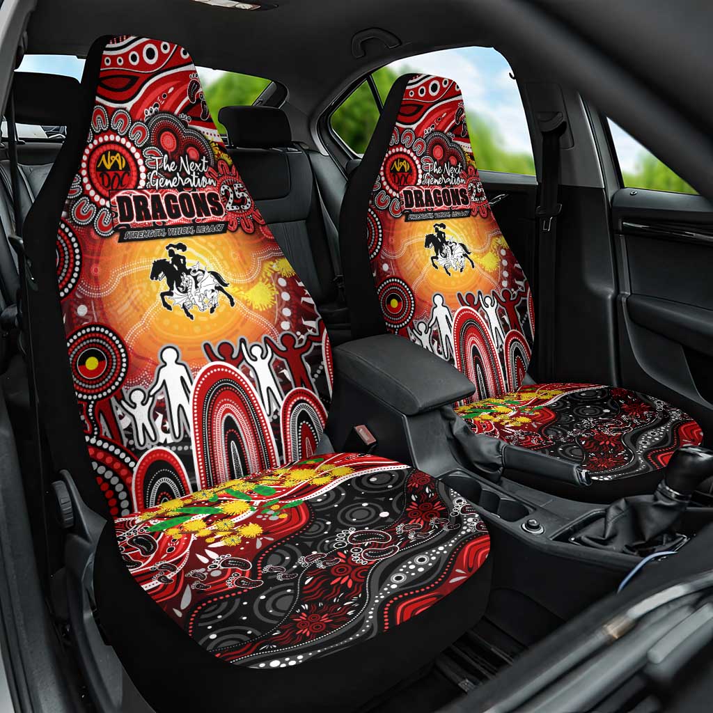 NAIDOC Week 2025 Dragons Rugby Car Seat Cover Aboriginal Dot Painting