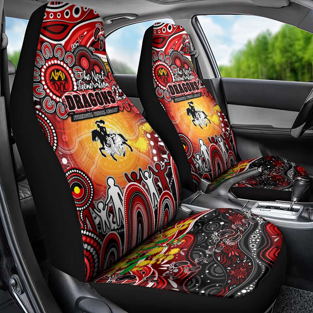 NAIDOC Week 2025 Dragons Rugby Car Seat Cover Aboriginal Dot Painting