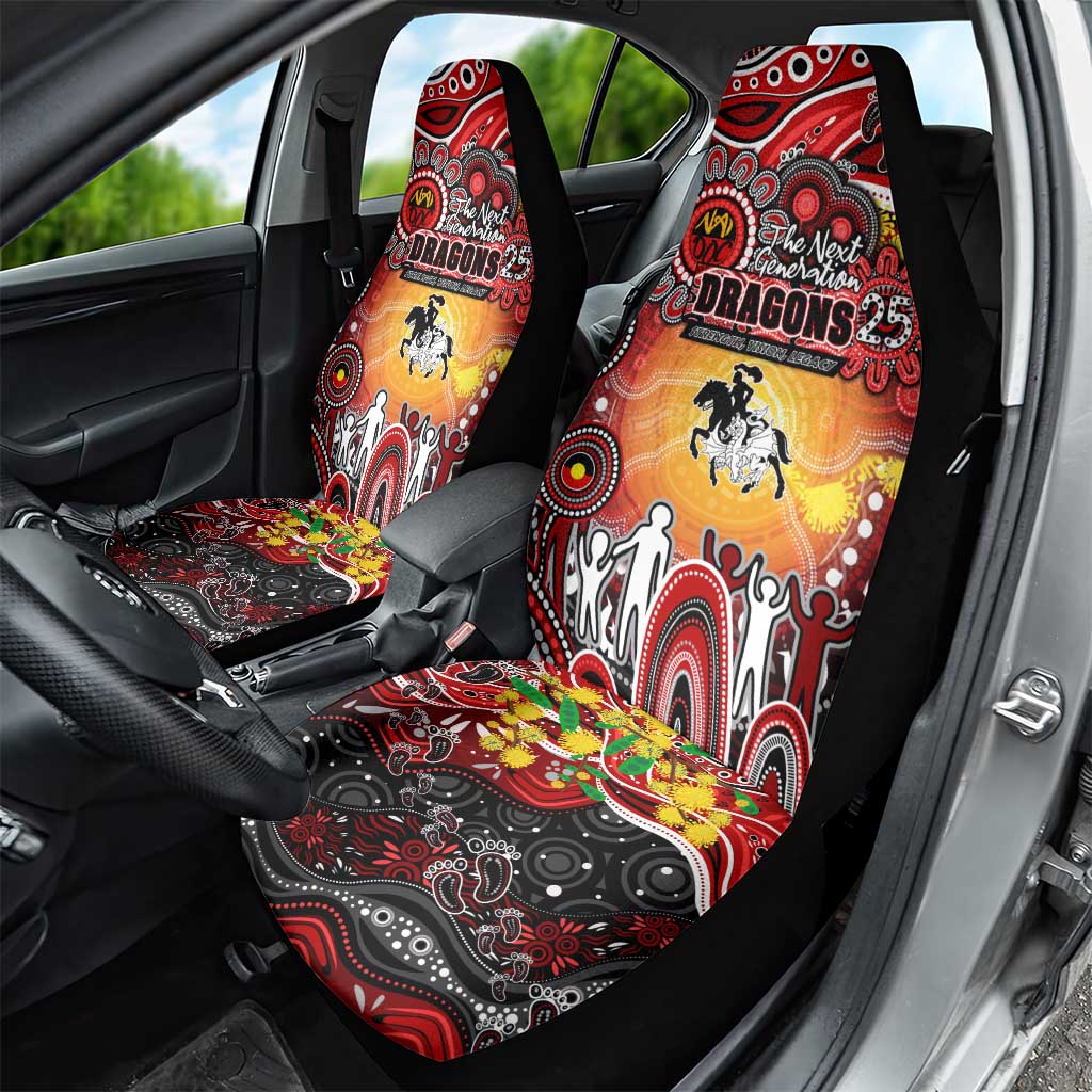 NAIDOC Week 2025 Dragons Rugby Car Seat Cover Aboriginal Dot Painting