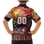 Personalised NAIDOC Week 2025 Dragons Rugby Family Matching Mermaid Dress and Hawaiian Shirt Aboriginal Dot Painting