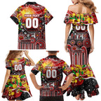 Personalised NAIDOC Week 2025 Dragons Rugby Family Matching Mermaid Dress and Hawaiian Shirt Aboriginal Dot Painting