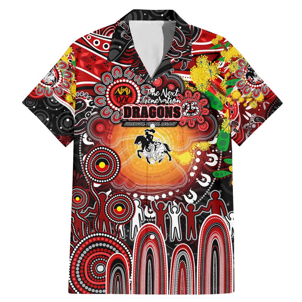 Personalised NAIDOC Week 2025 Dragons Rugby Family Matching Mermaid Dress and Hawaiian Shirt Aboriginal Dot Painting