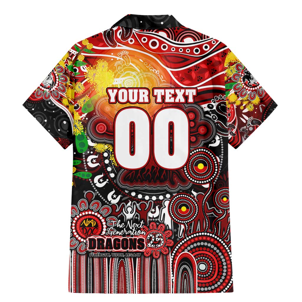 Personalised NAIDOC Week 2025 Dragons Rugby Family Matching Mermaid Dress and Hawaiian Shirt Aboriginal Dot Painting