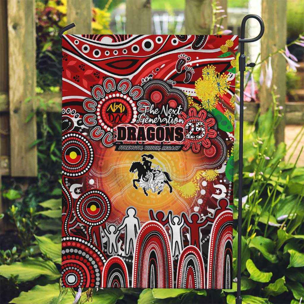 NAIDOC Week 2025 Dragons Rugby Garden Flag Aboriginal Dot Painting