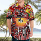 Personalised NAIDOC Week 2025 Dragons Rugby Hawaiian Shirt Aboriginal Dot Painting