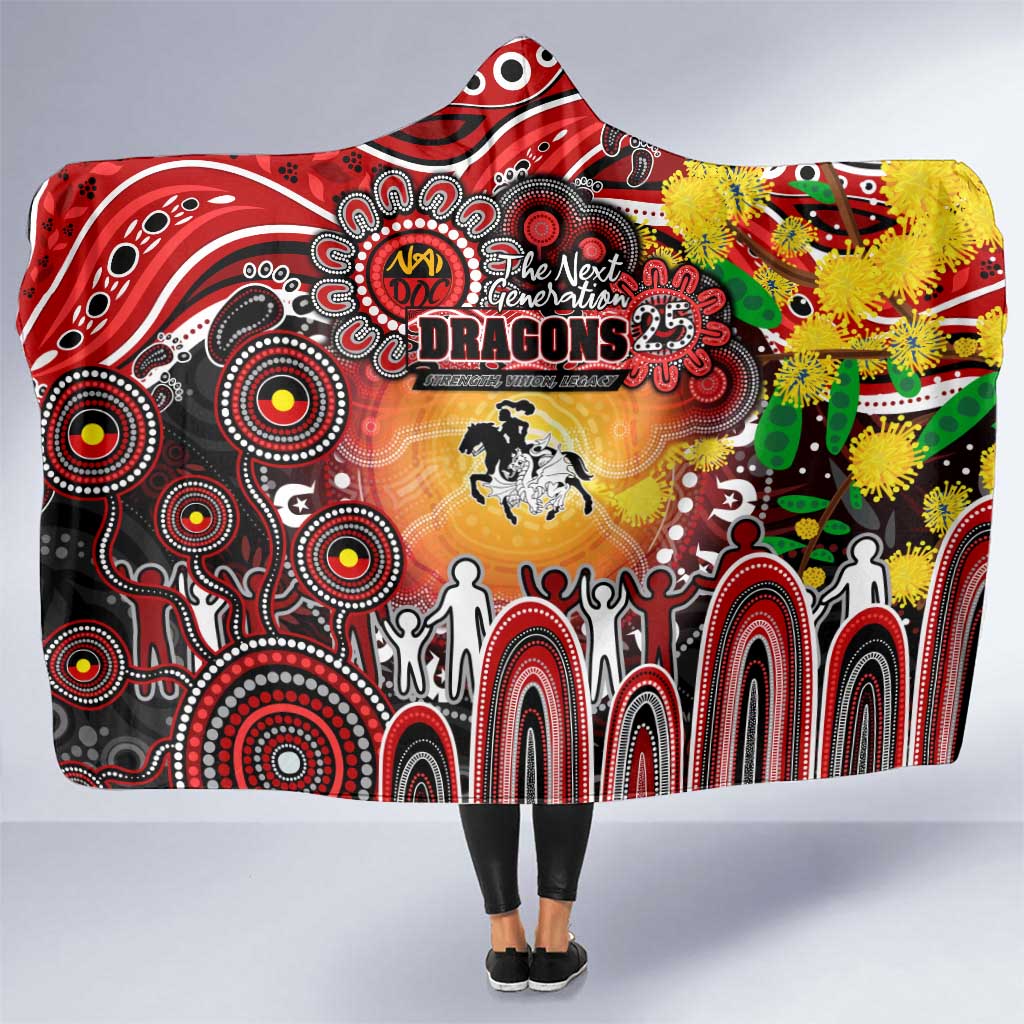 NAIDOC Week 2025 Dragons Rugby Hooded Blanket Aboriginal Dot Painting