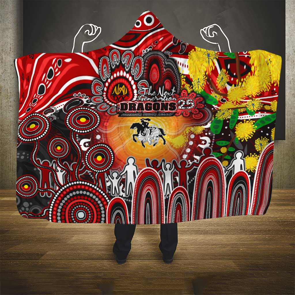 NAIDOC Week 2025 Dragons Rugby Hooded Blanket Aboriginal Dot Painting