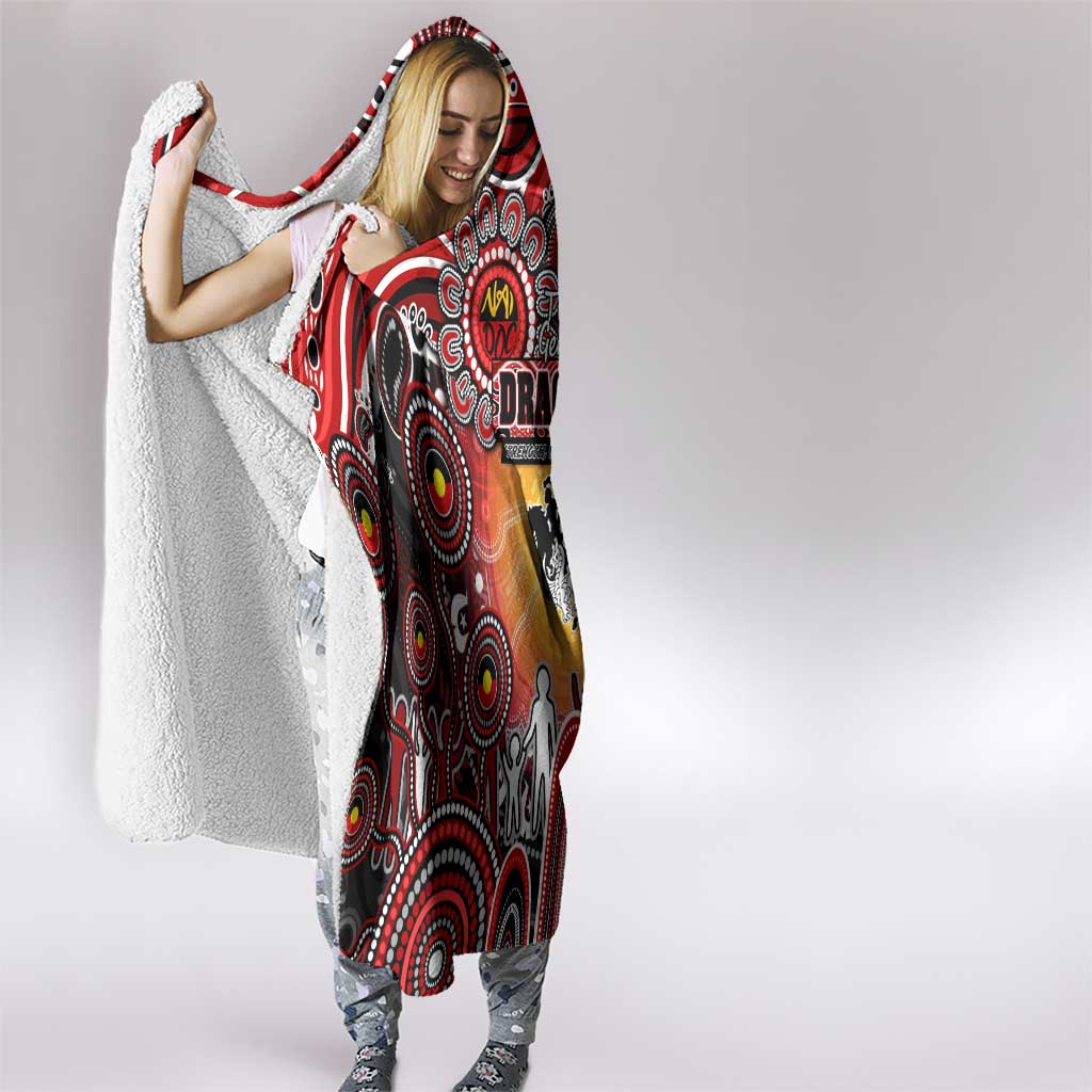 NAIDOC Week 2025 Dragons Rugby Hooded Blanket Aboriginal Dot Painting
