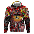 Personalised NAIDOC Week 2025 Dragons Rugby Hoodie Aboriginal Dot Painting